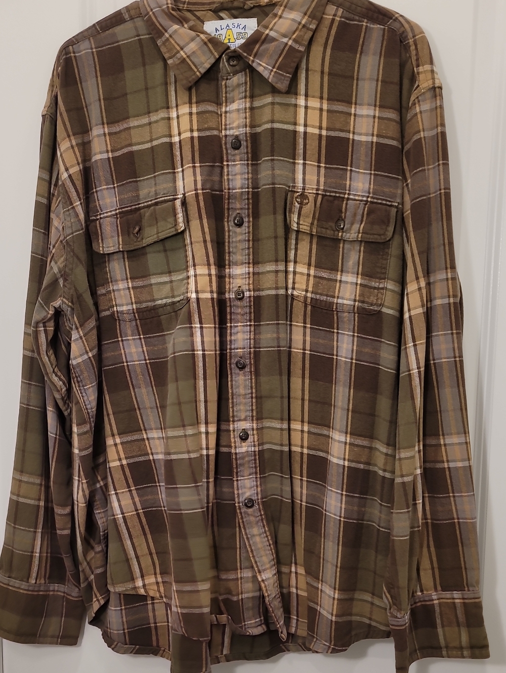 Olive & Brown Plaid Button-Down Shirt